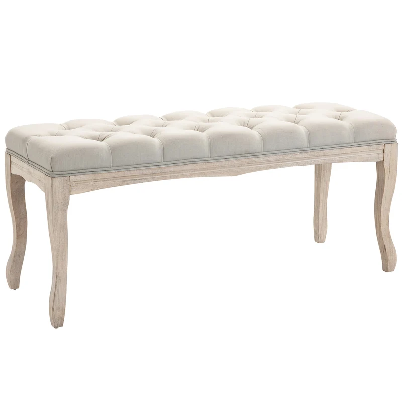 Poef – Zitzak – Hocker – Ottoman – Voetenbank – Wit – Duurzaam Bamboe – Comfortabel Katoenen Kussen