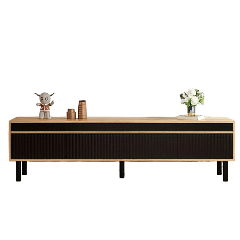 TV Meubel – TV Kast – TV Rek – TV Stand – TV Console – Modern Design – Kabelmanagement – Zwarte Poten – Houtafwerking – Geschikt Voor Alle TV Maten – Duurzaam & Eenvoudig In Te Richten