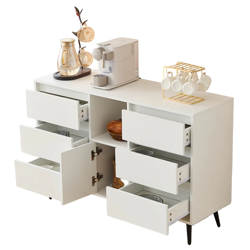 Moderne kast – opbergkast – ladekast – witte kast – meubelkast – 6 laden en deur – stevig en onderhoudsvriendelijk – compact en ruim met 3,2+ kubieke voet opslagruimte
