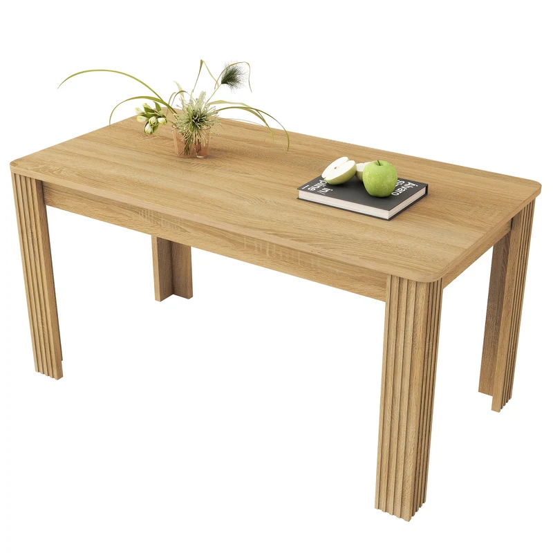 Eettafel – Tafel – Keukentafel – Eetkamertafel – Werktafel – Massief Bamboe – Rechthoekig Bruin