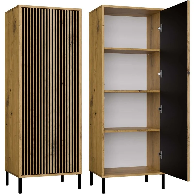 Keukenkastdeurtje – Kastdeurtje – Keukendeur – Meubeldeur – Kastdeur – Lamellen Front Met Golfpatroon – TIP-ON Systeem – Laminated Hout