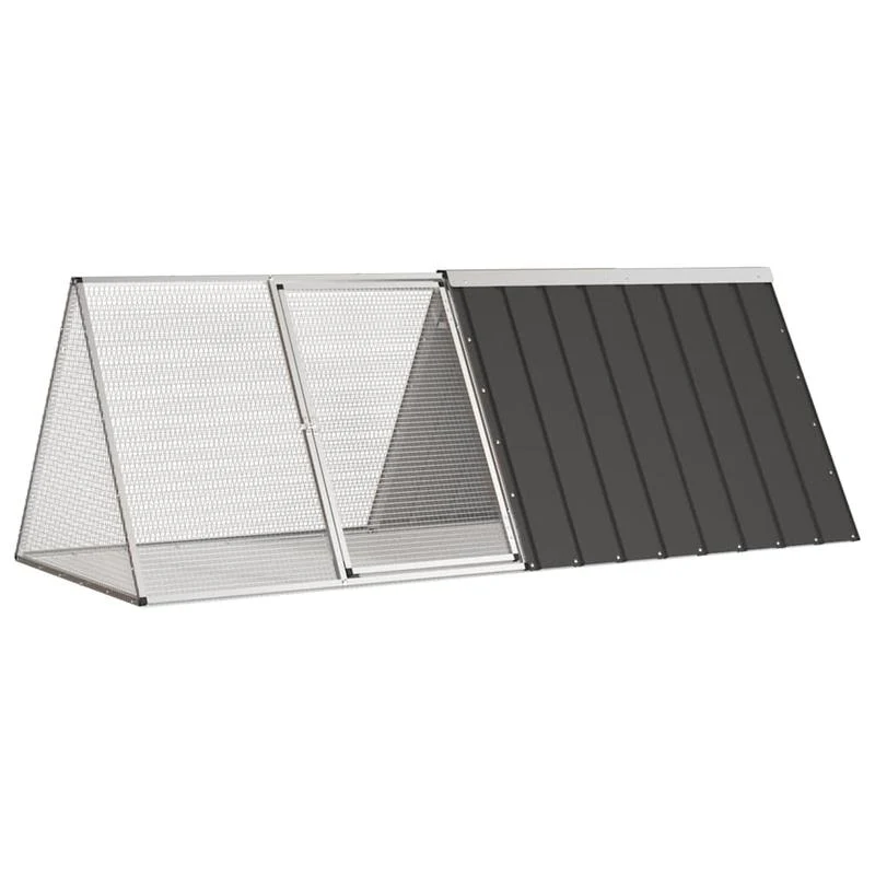 Konijnenkooi – Konijnenhok – Knaagdierkooi – Caviakooi – Hazenkooi – Anthracite – Gegalvaniseerd Staal – Extra Ruim 201,5 x 80,5 x 71 cm – Modulaire Uitbreidbaar Met Slot