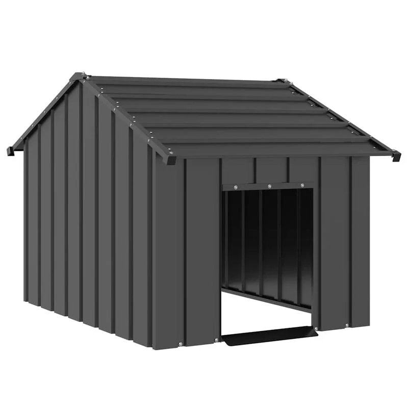 Hondenkooi – Hondenbench – Hondenhok – Hondenren – Buitenkooi – Gegalvaniseerd Staal – Groot 83x130x85 cm – Roestbestendig & Ventilerend - Zwart