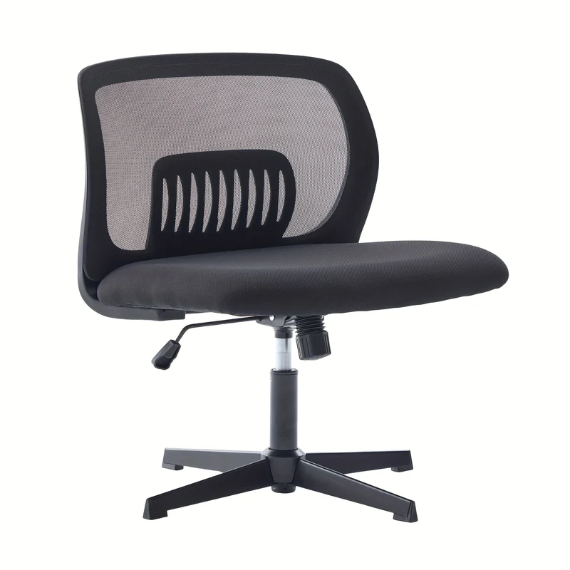 Ergonomische Bureaustoel – Bureaustoel – Computerstoel – Stoel Voor Bureau – Werkstoel – Verstelbare Hoogte – Kruisvormige Rugleuning – Comfortabele Schuimvulling – Zwart