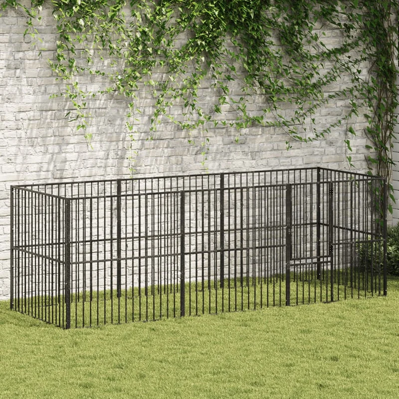 Dierenren – Hondenren – Puppyren – Konijnenren – Dierenkooi – 300x100x100 cm – Robuust Gegalvaniseerd Staal – Semi-Open Bovenkant Met Gemakkelijke Toegang