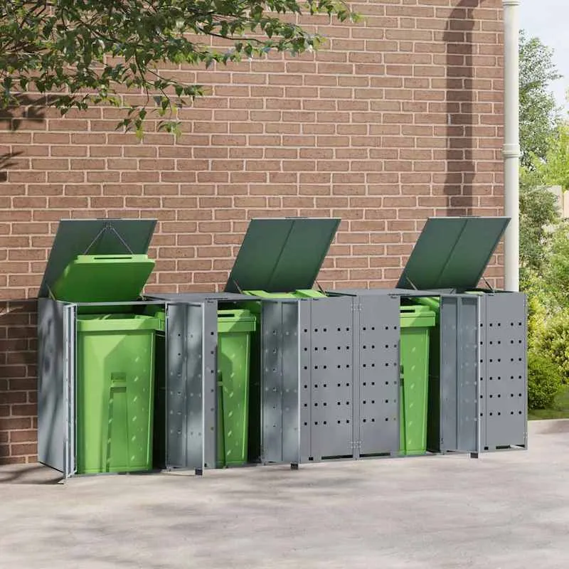 Vuilcontainer – Afvalbak – Buitenbak – Prullenbak – Container – Zware Stalen Constructie – Extra Grote Capaciteit 345x79x117 cm