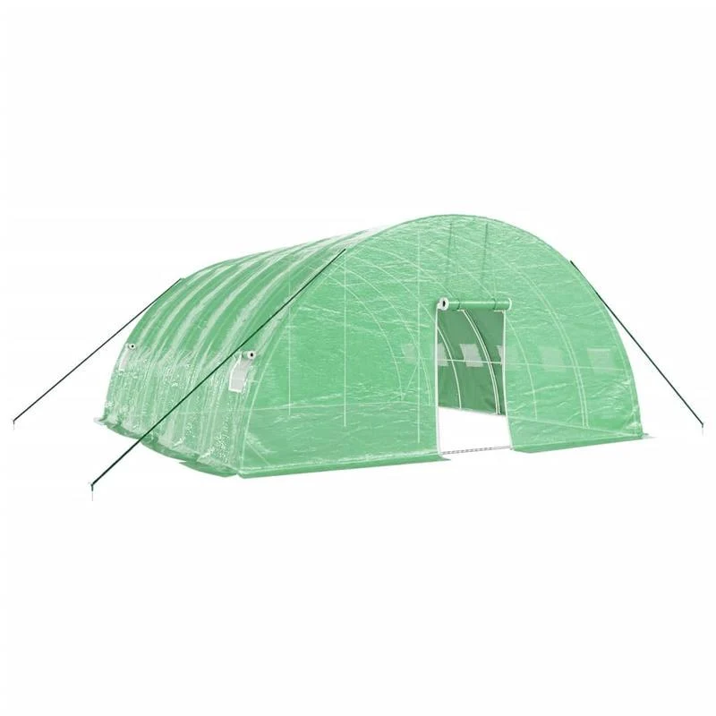 Kweekkas – Tuinkas – Broeikas – Serre – Plantenkas – Stevig Gegalvaniseerd Stalen Frame – Ruim 6x6x2,85 m Weerbestendig PE-Materiaal