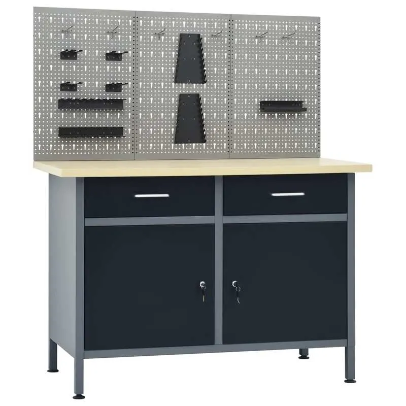 Gereedschapskast – Werkplaatswagen – Gereedschapskar – Gereedschapskist – Opbergkast – Stalen Werkbank – 120x60x85 cm – 500 kg Draagvermogen