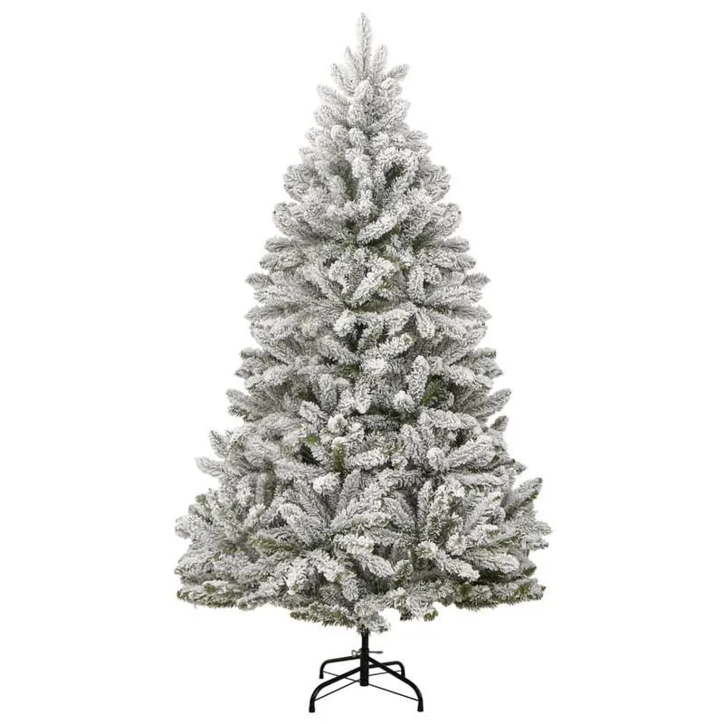Kerstboom – Kunstkerstboom – Dennenboom – Kunstboom – Inklapbare Boom – 240 cm Hoog – Realistisch Besneeuwd Effect – Stevige Metalen Standaard