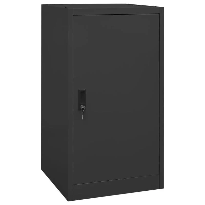 Stalen Opslagkast – Metaalkast – Werkplaatskast – Lockerkast – Opbergkast – Vergrendelbare Deur – Verstelbare Haken – Stevig Anthraciet 53x53x105 cm