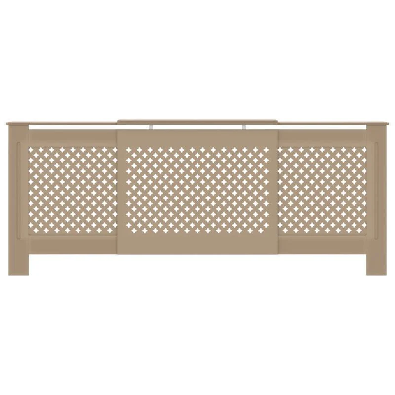 Radiatorombouw – Radiatorbekleding – Radiatoromkasting – Verwarmingsombouw – Radiatorpaneel – MDF – 205 cm Breed – Beige Neutrale Kleur