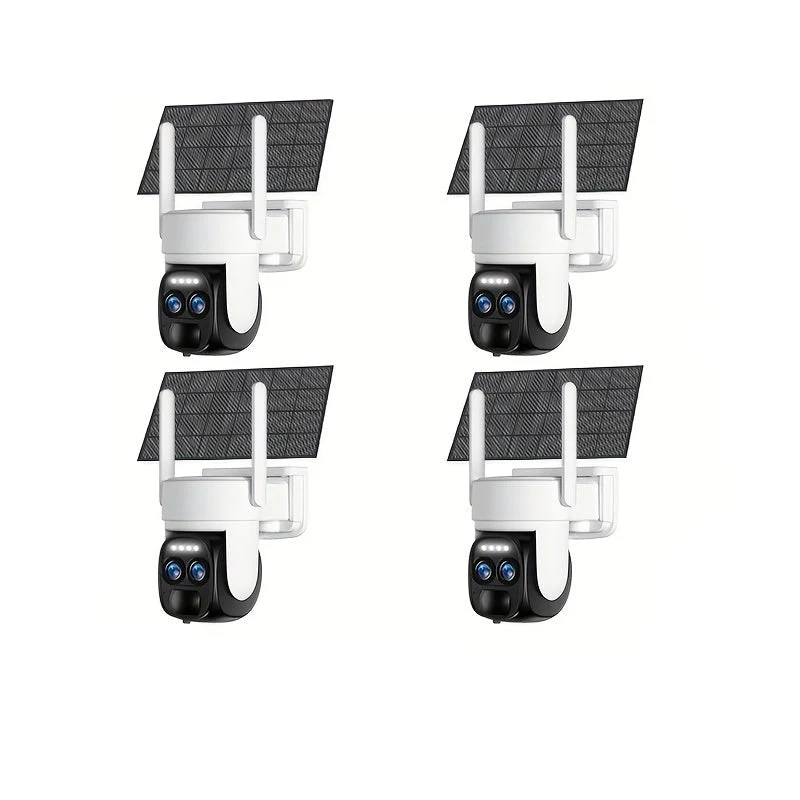 4K Beveiligingscamera – Veiligheidscamera – Toezichtcamera – Buitenbeveiliging – Beveiligingsset – Kleurennachtzicht – Zonnepaneel & Draadloos