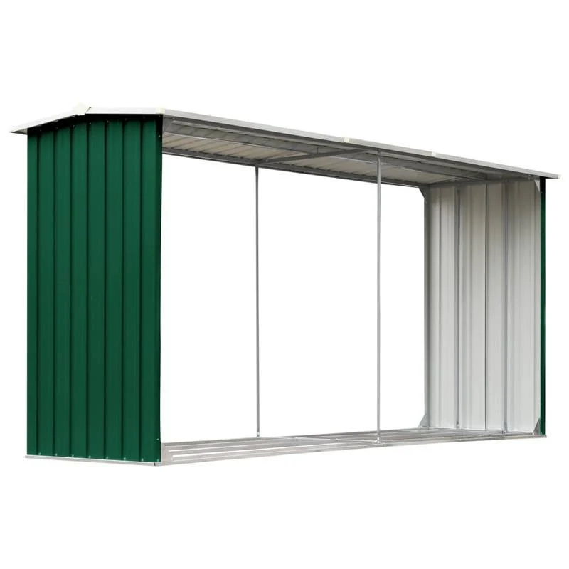 Houtopslag – Brandhoutrek – Haardhoutopslag – Houtberging – Houtrek – Gegalvaniseerd Staal – Ruim 330x92x153 cm – Weerbestendig en Ventilerend