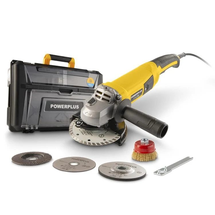 Powerplus haakse slijper POWXBOX015 240V 1200W incl. koffer