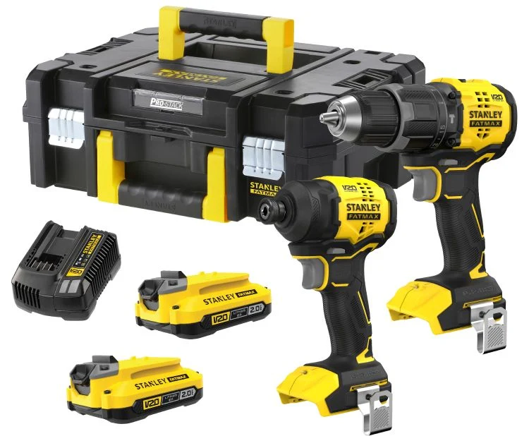 Stanley FatMax V20 schroef-/klopboormachine+slagschroevendraaier SFMCK201D2T-QW