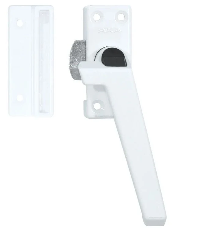 AXA Home Security raamsluiting+drukknop 3308 rechtsdr alu 13,2cm wit