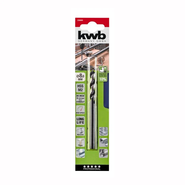 KWB Hi-Nox HSS metaalboor ø8mm
