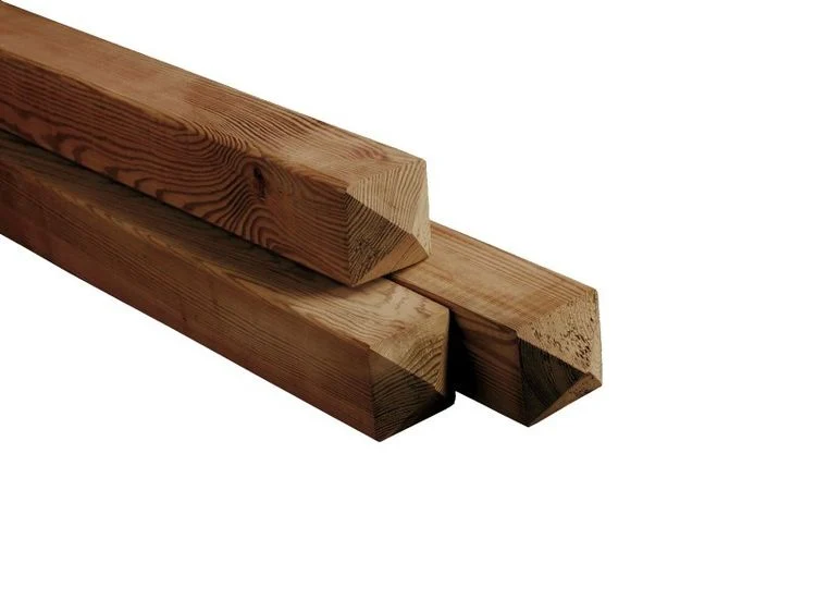 Paal vierkant geschaafd diamantkop nobifix naaldhout 6,8x6,8x270cm