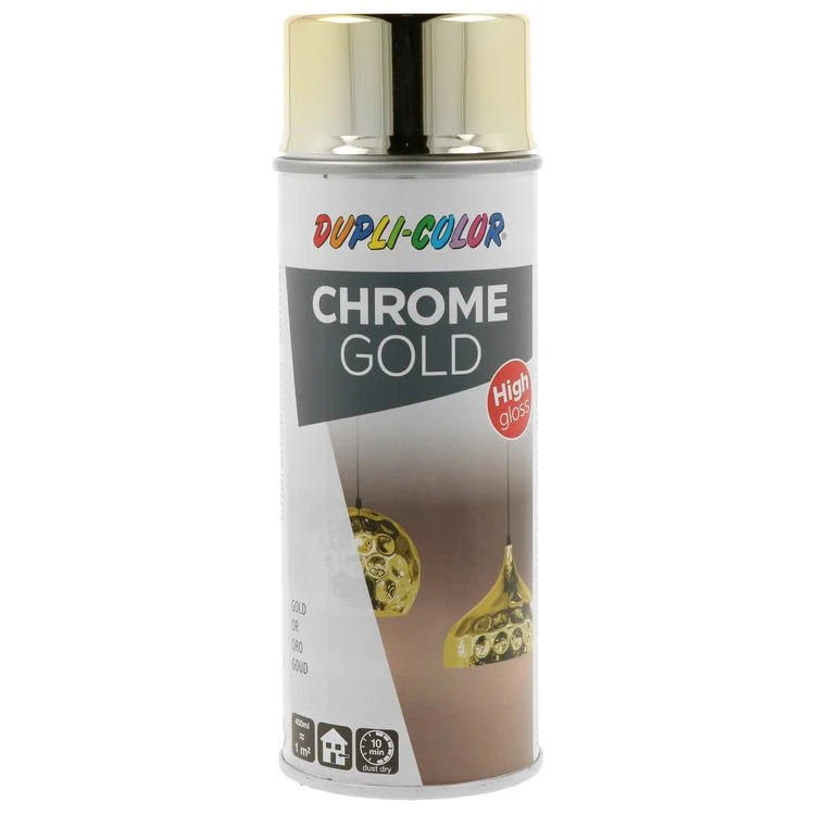 Dupli-Color spuitlak hoogglans chrome gold 400ml