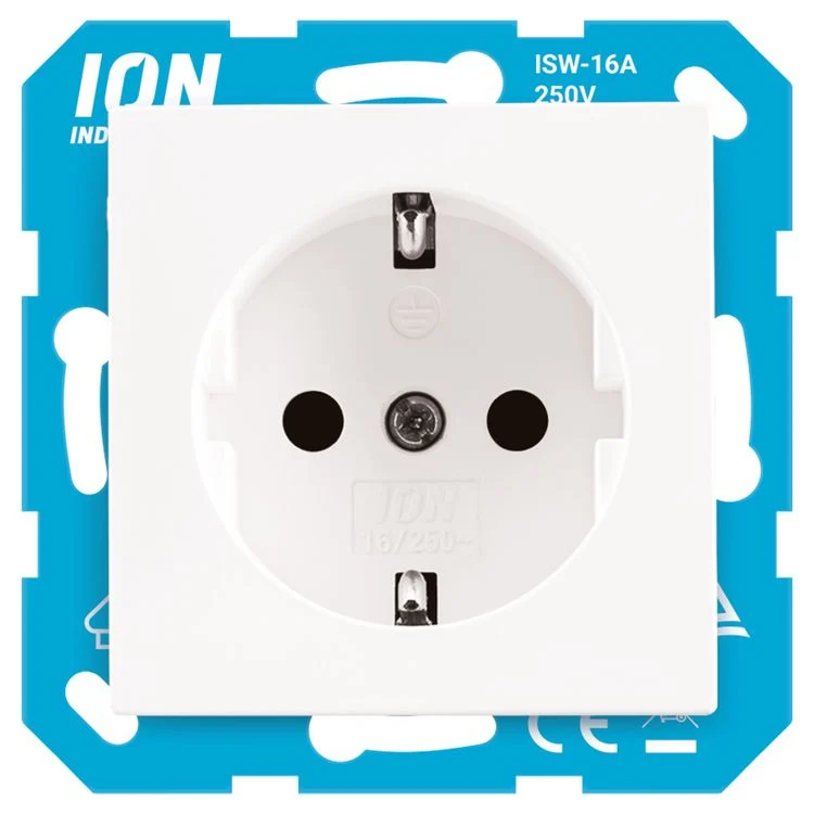 ION Industries inbouw stopcontactdoos 1-voudig randaarde wit