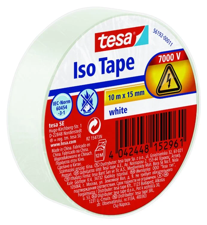 Tesa isolatietape wit 15mm 10m