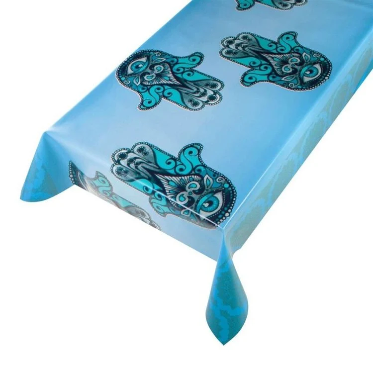 Tafelzeil Hamsa blauw 140cm per meter