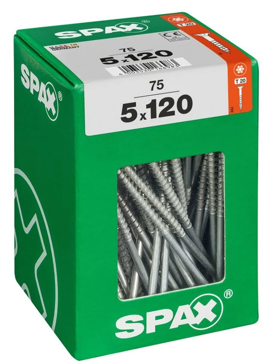 Spax schroef T-star plus verzonken kop 5x120mm 75st
