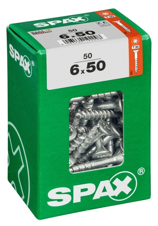 Spax schroef T-star plus verzonken kop 6x50mm 50st