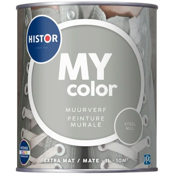 Histor MY color muurverf extra mat steel mill 1L