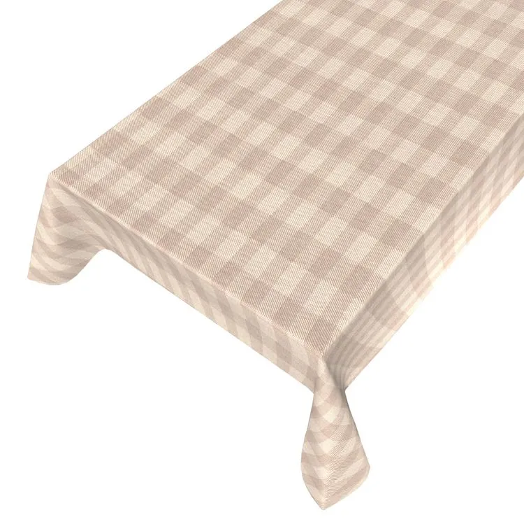 Darron tafelkleed ruit beige 140cm per meter