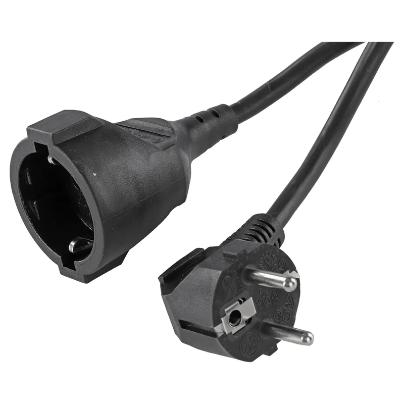 Q-Link verlengsnoer 3x1,5mm randaarde zwart 3m