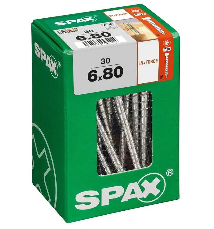 Spax IN.Force schroef T-star plus cilinderkop 6x80mm 30st