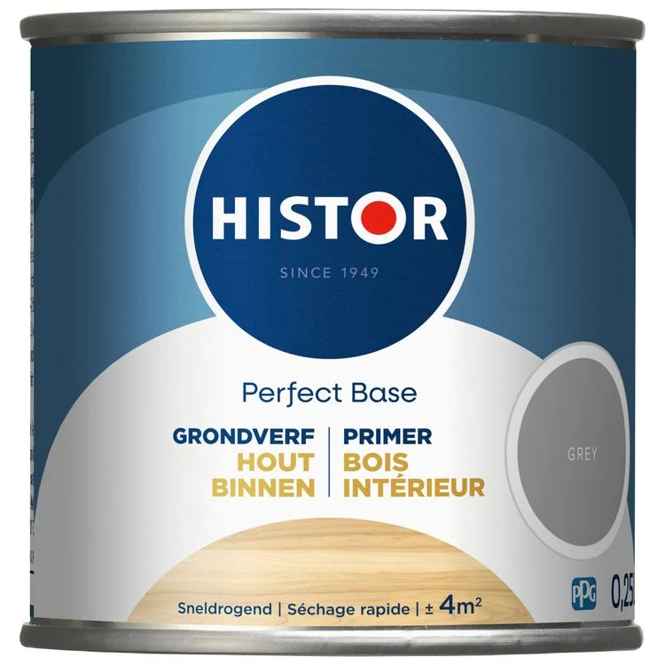 Histor Perfect Base grondverf mat grijs 250ml