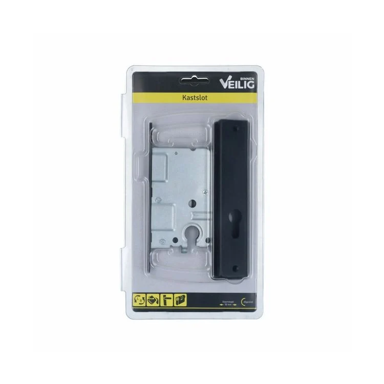 Veilig insteekslot cilinder met deurbeslag zwart