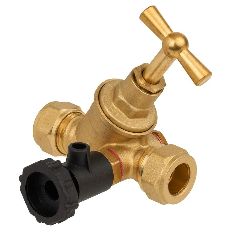 Sanivesk stopkraan met tapgat knel metaal 15mm