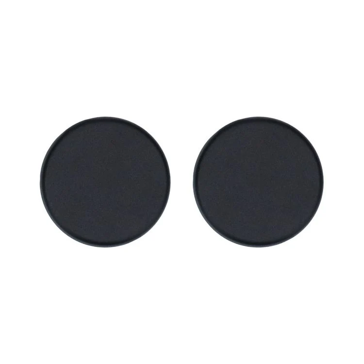 Veilig rozet blindschild zwart rond aluminium 2st