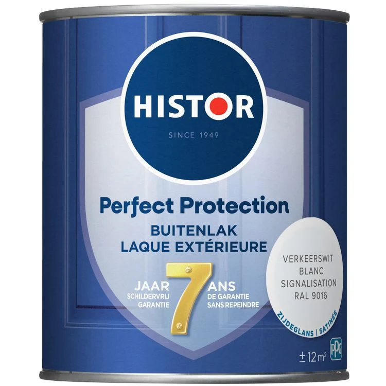 Histor Perfect Protection buitenlak zijdeglans RAL9016 verkeerswit 750ml