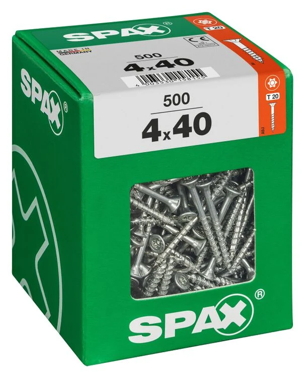 Spax schroef T-star plus verzonken kop 4x40mm 500st
