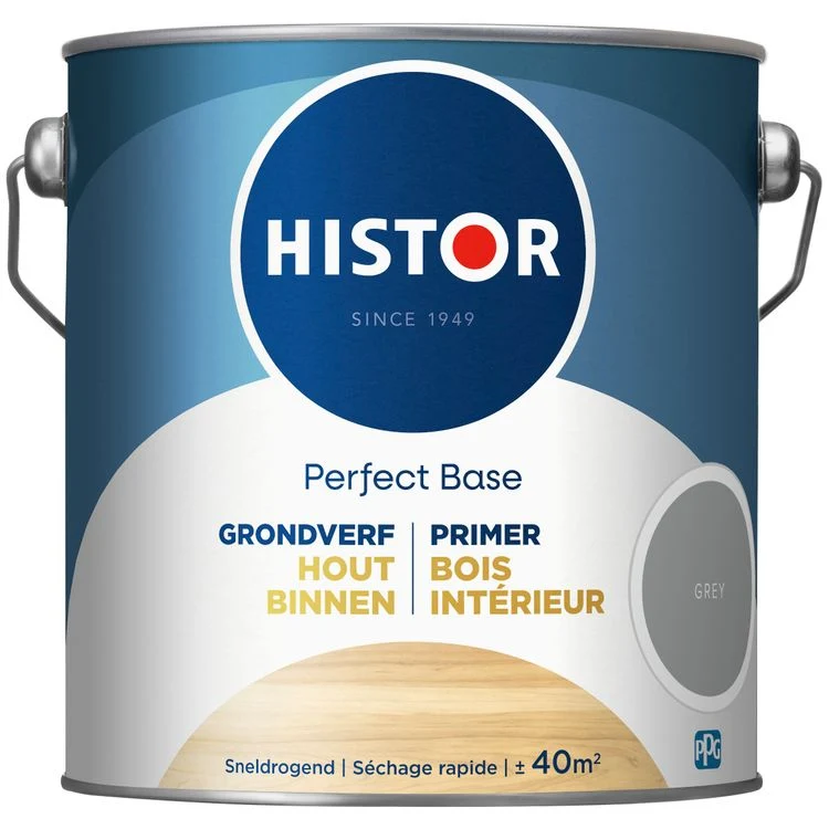 Histor Perfect Base grondverf mat grijs 2,5L