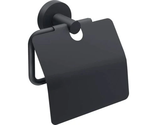 Tesa Moon toiletrolhouder stainless steel zwart