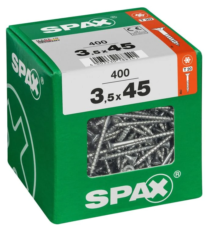Spax schroef T-star plus verzonken kop 3,5x45mm 400st