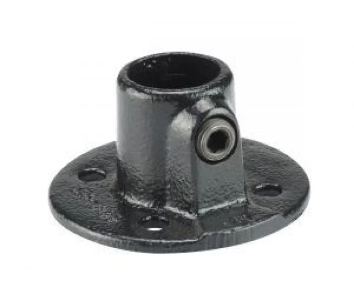 Steigerbuis koppeling voetplaat zwart Ø28mm