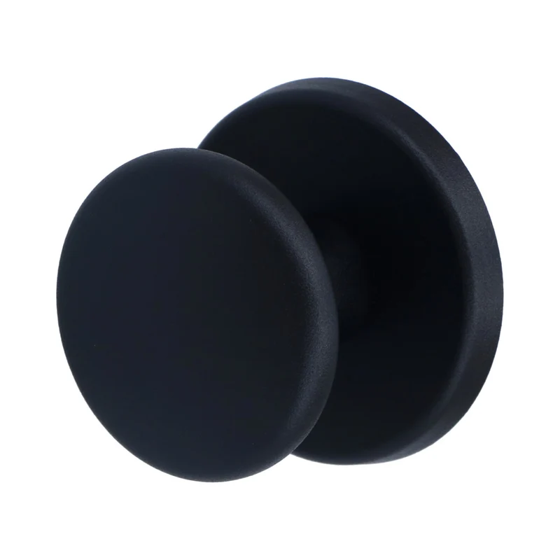 Veilig voordeurknop zwart rond aluminium