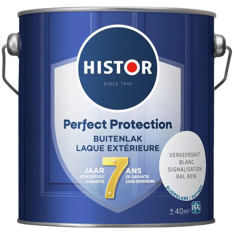 Histor Perfect Protection buitenlak zijdeglans RAL9016 verkeerswit 2,5L