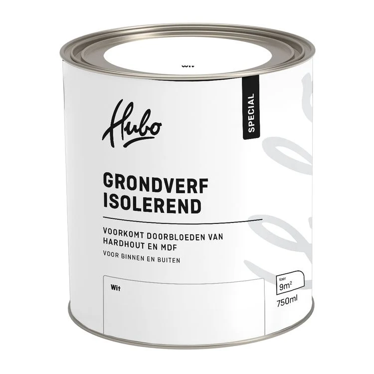 Hubo grondverf isolerend mat wit 750ml