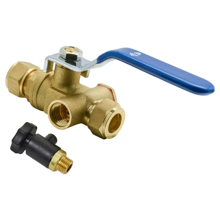 Sanivesk kogelstopkraan met tapgat knel metaal 22mm