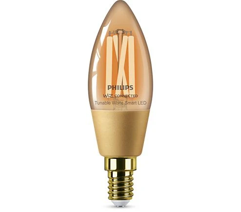 Philips Smart LED kaarslamp dimbaar E14 5W goud 3,5x11,3cm