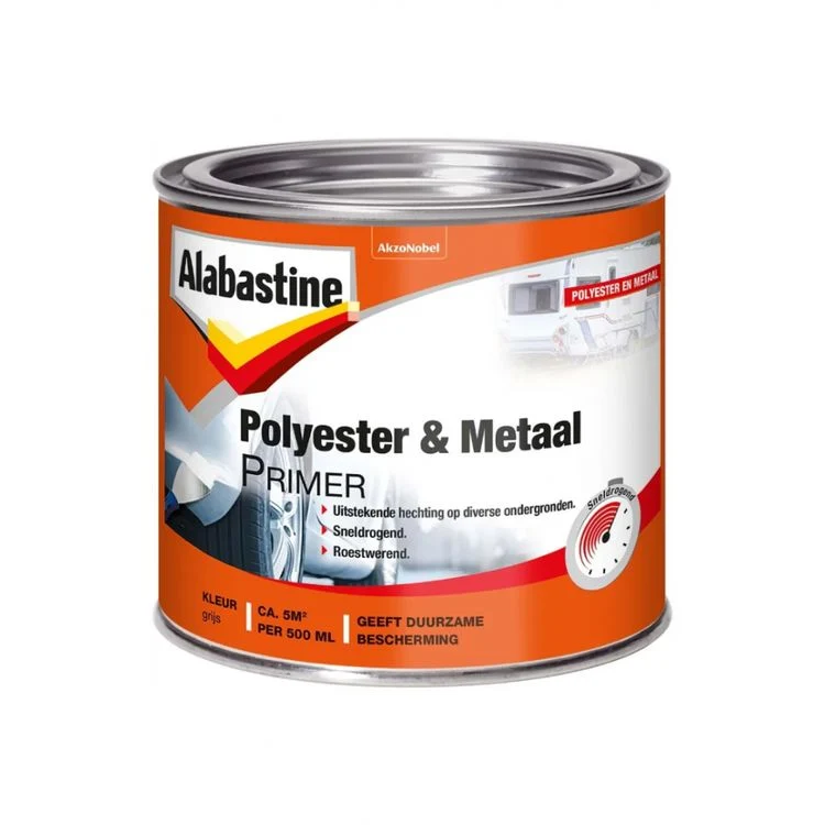 Alabastine Polyester & metaal primer grijs 250ml