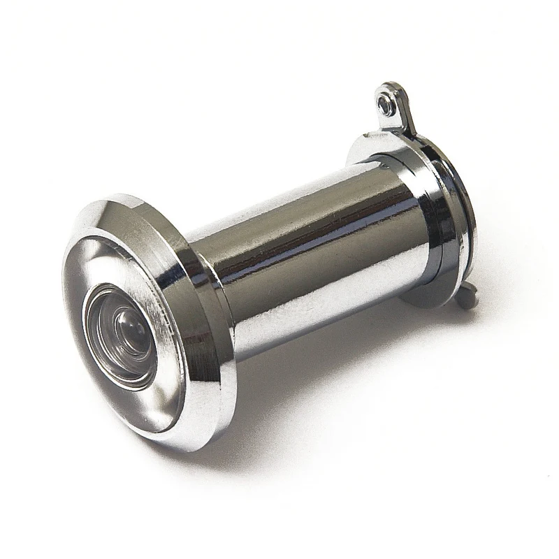 Handig deurspion zilver rond messing