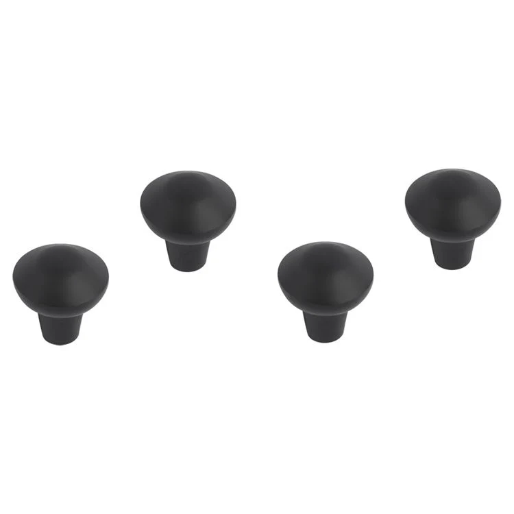 Differnz Groningen knop aluminium mat zwart 20mm 4st